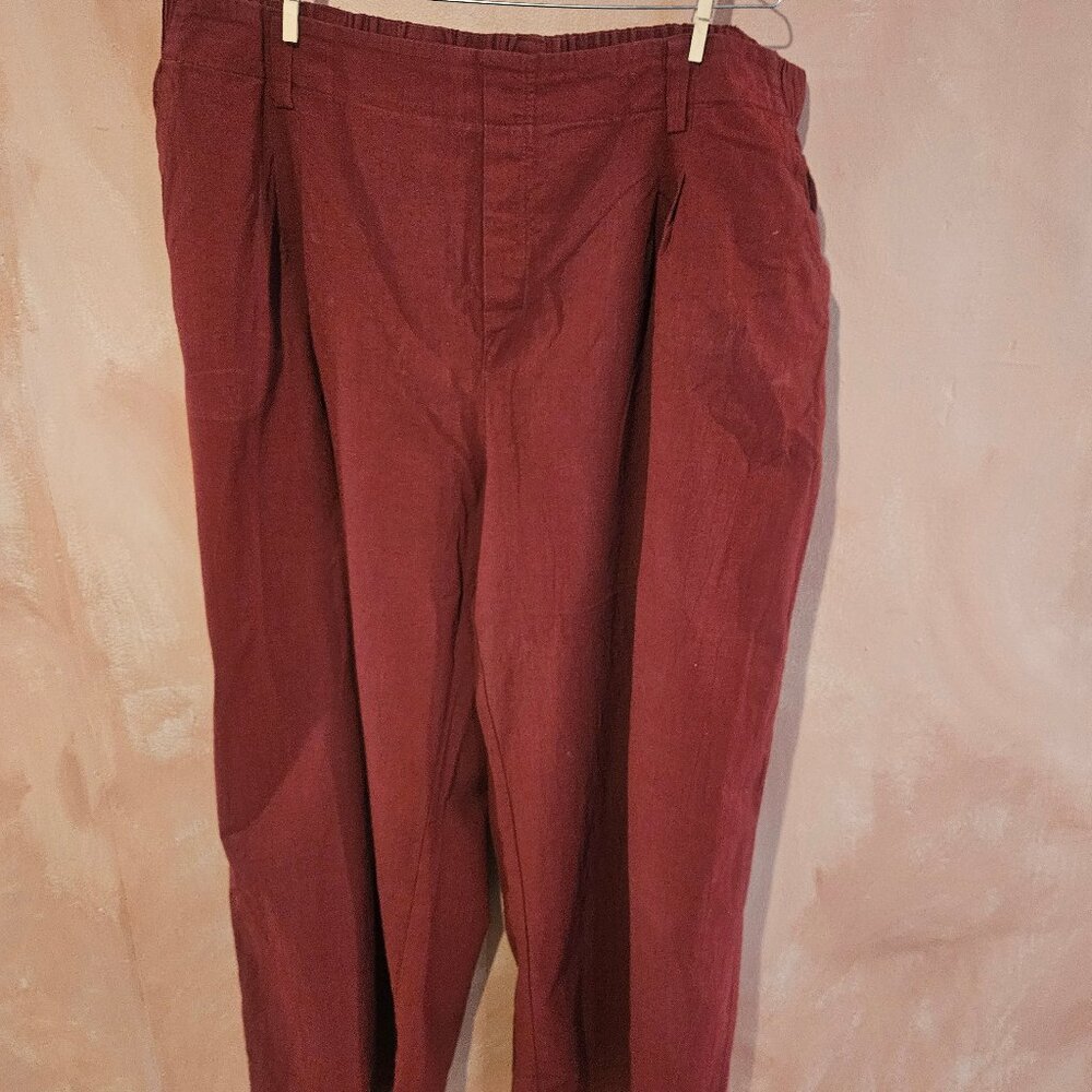 halara wide legged high waisted cotton trousers